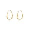 Women's Swing Gold Earrings 925 Sterling Silver 18K Gold Plated Earrings Wave Hoop Earrings Seamless Big Earrings Romantic Gorgeous Sparkle Silver