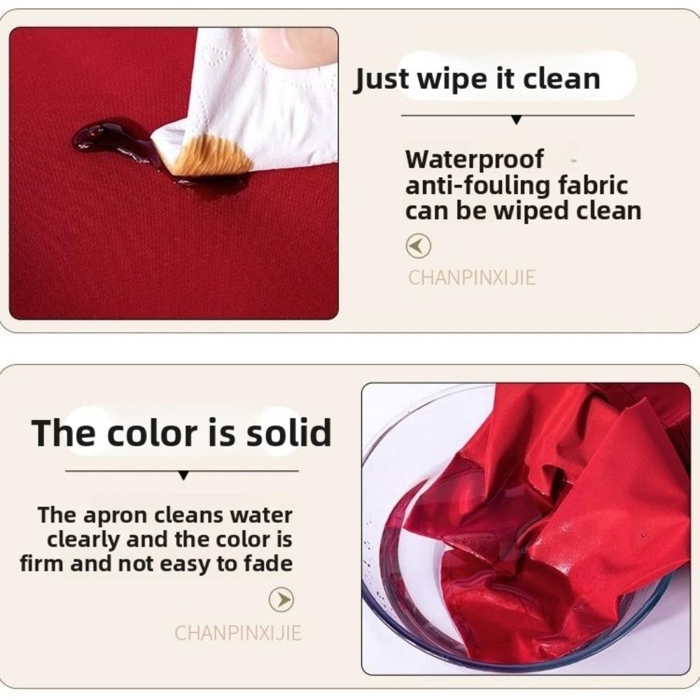 Большие карманы Кухонный фартук Водонепроницаемые фартуки для выпечки Новая рабочая одежда для работы в сфере общественного питания