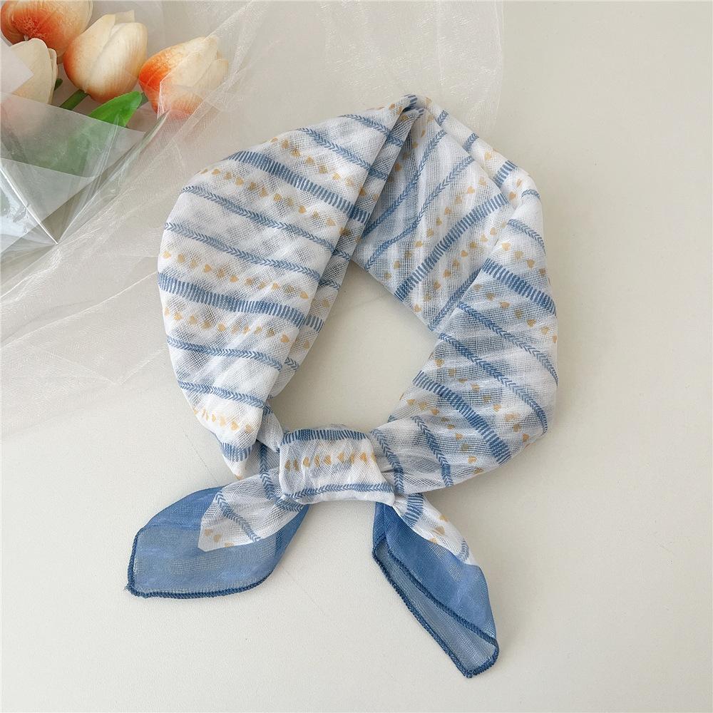 Маленький квадратный шарф из хлопка и льна, шелковый шарф, женский, весна и осень, новый стиль, художественный и универсальный, модный, темпераментный шарф-повязка на голову