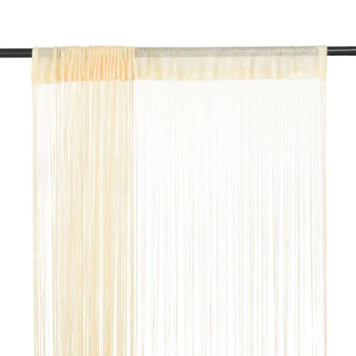 VidaXL String Curtain 2 Pcs 140 X 250 Cm Cream