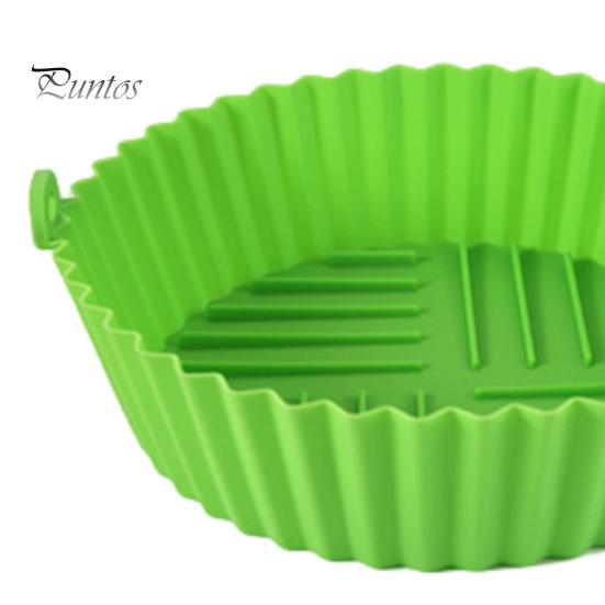Silicone Air Fryer Pot Tray Prevents Residue BPA-Free Silicone Fryer Liner Replacement for Parchment Liner Paper Food-Safe Air Fryer Oven Accessories