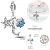Fashion Trend 925 Silver Travel Airplane Dangle Charms Fit Original  Charm Bracelet DIY Sunflower Butterfly Bead