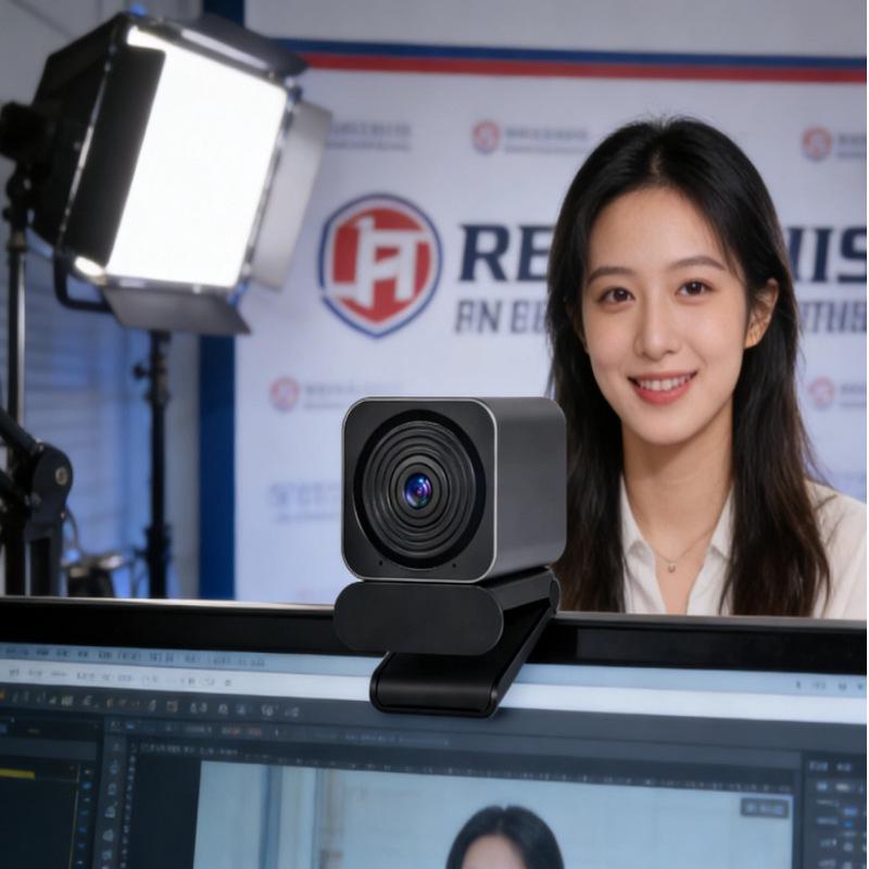UHD 4K AI Live Streaming Camera with Dual Mics & Remote Control for Vertical Screens