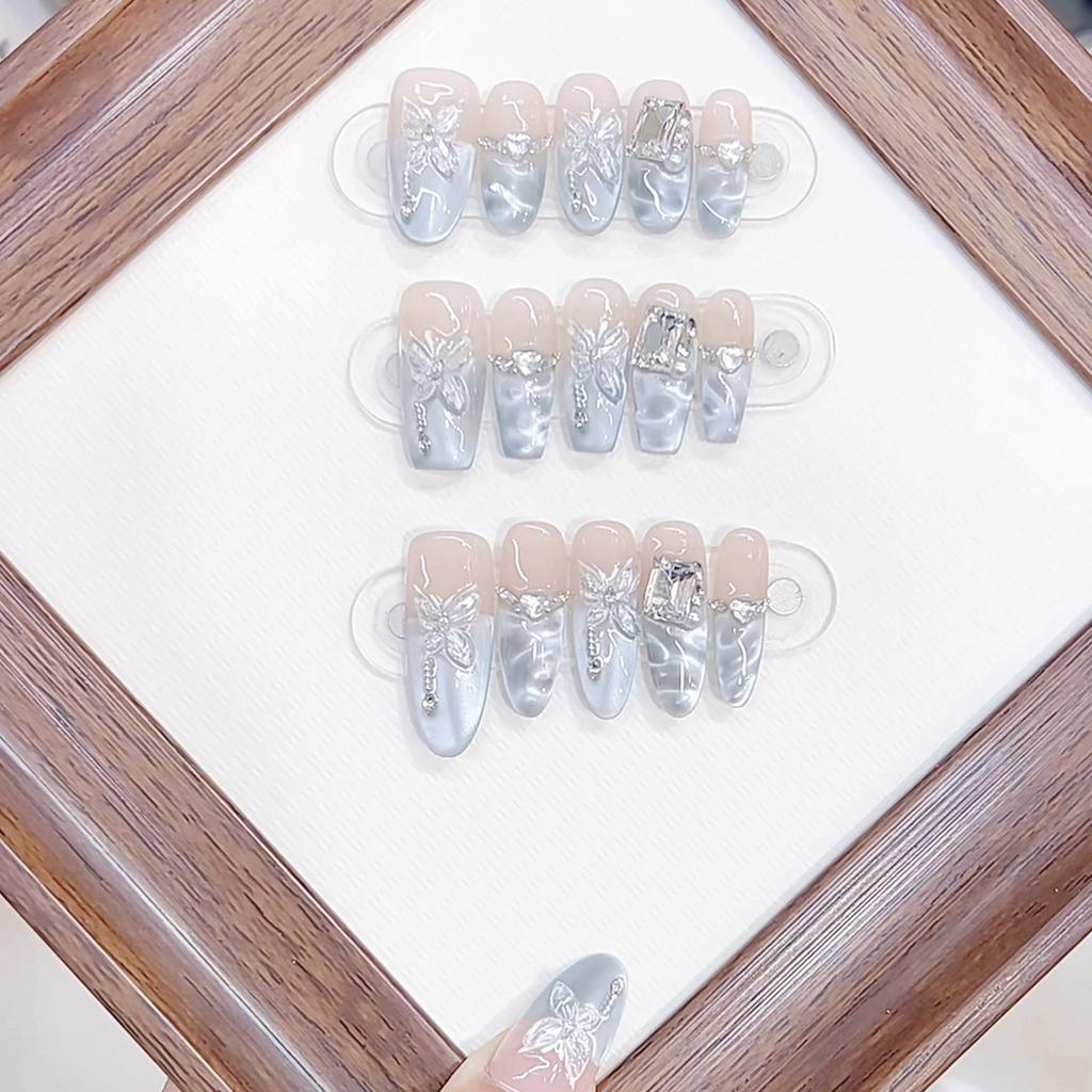 Ручная работа Броня, Крутые волны, Звезды, Объемные расписные бабочки Чистые маникюрные наклейки