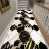 Luxury Black Gold Frame Home Long Corridor Carpet Non-slip Stairway Rug European Hotel Lobby Passageway Runner Customizable Mats