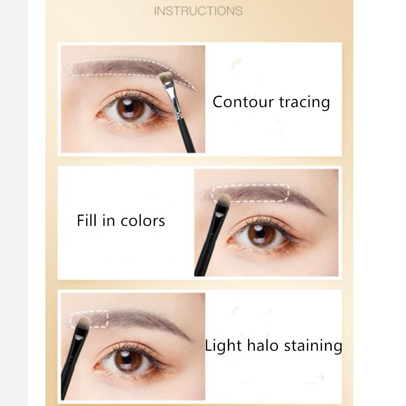 Трехцветный лоток для пудры для бровей, водонепроницаемый, не выцветающий, светлый для мужчин и женщин, серый, против пота, не выцветающий, долговечный