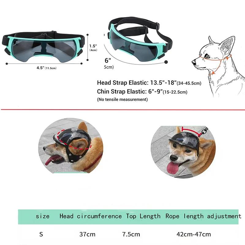 Dog Goggles with Helmet for Small Dogs Punk Style Doggy Helmet Sunglasses Set Small Dogs Outdoor Driving Walking Dog accessories