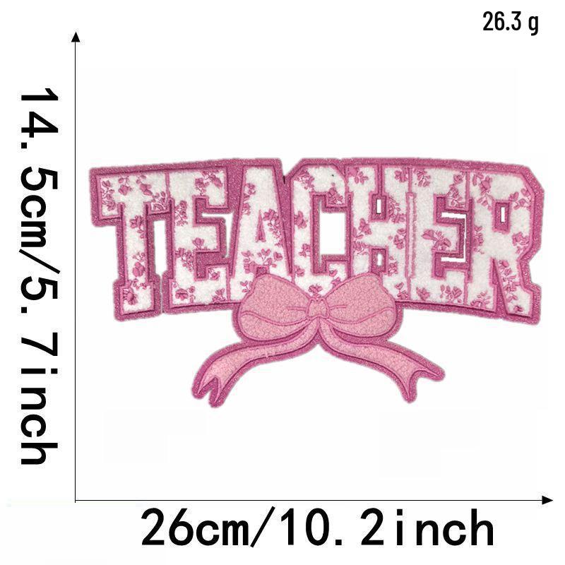 Liteon Glitter Bowknot Chenille Embroidery Patch for Clothes, Bags, Hats