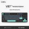VgnV87pro Трехрежимная игровая клавиатура с возможностью кастомизации, Структура на прокладках, Полноразмерная с горячей заменой свитчей, RGB-подсветка
