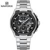 Watch for Men Calendar Chronograph Stainless Steel Strap Luminous Waterproof Fashion Casual Outdoor Sports Men's Wristwatch NF8051S