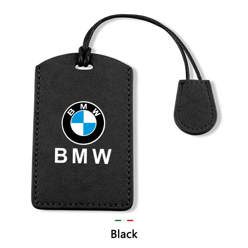 SQLI6 Suede Leather Car Smart NFC Card Key Case Cover Shell For BMW 1 3 5 7 Series X1 X3 X5 X6 X7 535le Protector Keychain Accessories