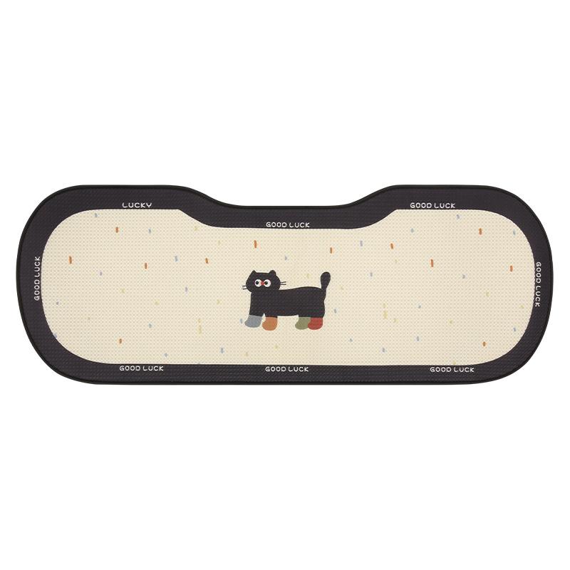 Universal Four Seasons Cute Cartoon Cat Headrest Car Seat Cushion Covers Black Cat Lumbar Support Car Interior Accessories