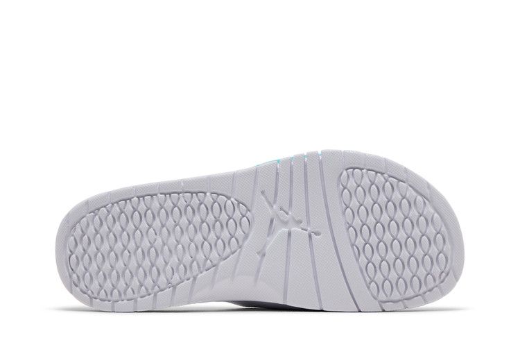 Men's Slides Jordan Hydro 5 Retro Slide White New Emerald Grape Ice Black White/New Emerald/Grape Ice/Black