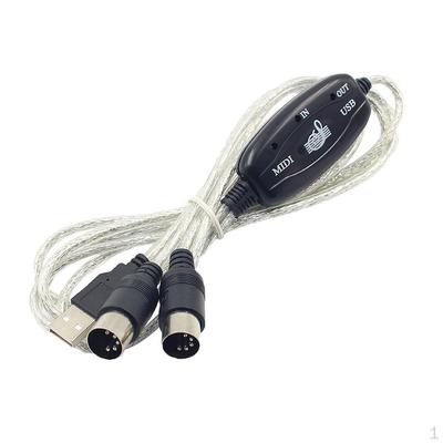 Интерфейсный кабель MIDI-USB Шнур Конвертер Адаптер музыкальной клавиатуры