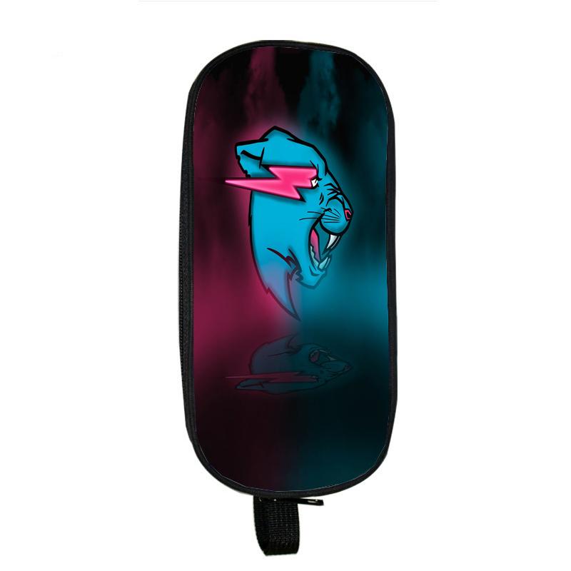 Mr Beast, игровая сумка-карандаш с освещением, школьные чехлы для кошек, корейская сумка-держатель для канцелярских принадлежностей для девочек, чехол для ручек, школьные принадлежности для студентов