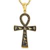 Amulet Talisman Vintage Necklaces Ancient Egyptian Ankh Cross Men Women Stainless Steel Eternity Life Charm Pendant Unisex Jewelry