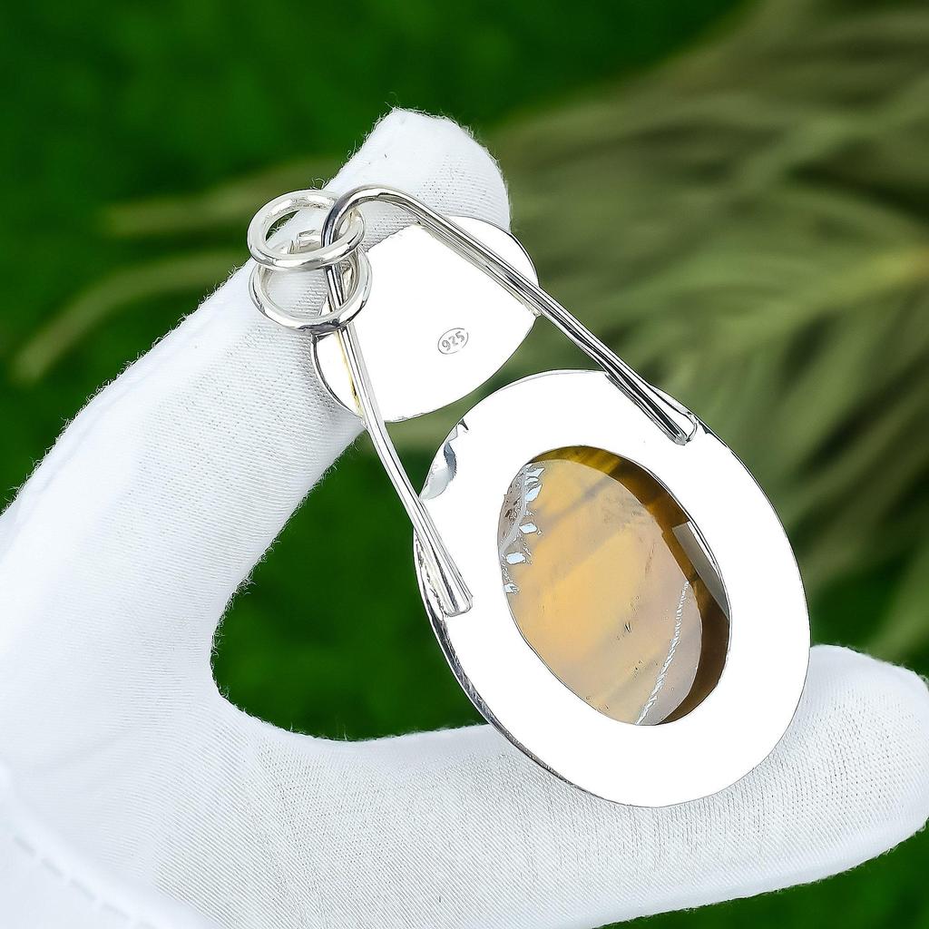 Mothers Day Deal 925 Silver Round Tiger Eye Stone Bezel Anniversary Wife Pendant