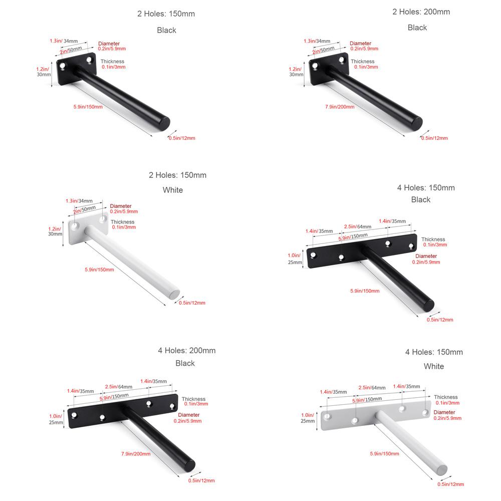 Screw Mounting Plate Floating Hidden Wall Shelves Supports Metal Brackets Shelf Bracket Concealed