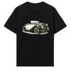 Summer Classic Car Top Retro Car Pattern T-shirt Men's and Women's Creative Picture Collar Printing Pure Cotton Short Sleeves