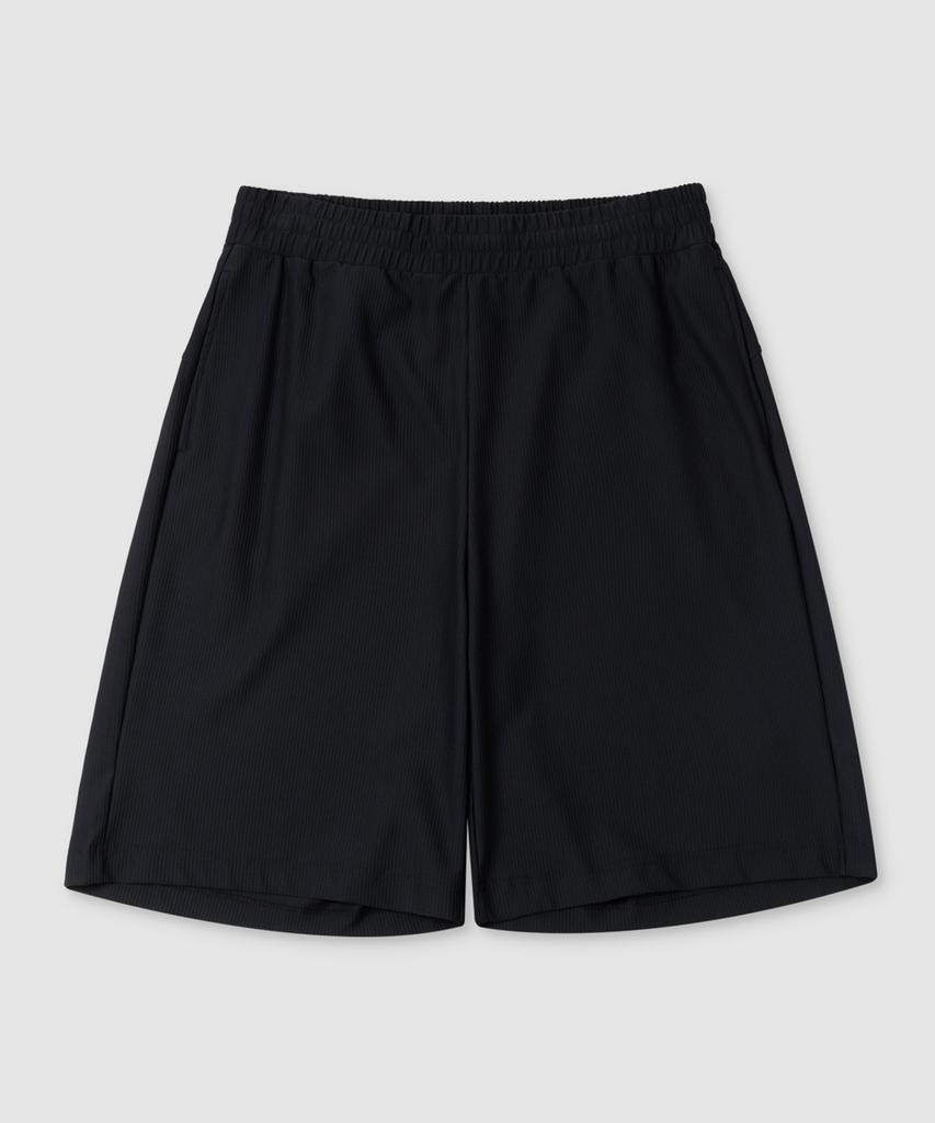 MUSINSA STANDARD SPORTS Ребристые шорты-бермуды (черный)