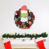 Christmas Simulation Decoration Wreath, Green Troublemaker Christmas Image, Window And Door, Hanging Party Props