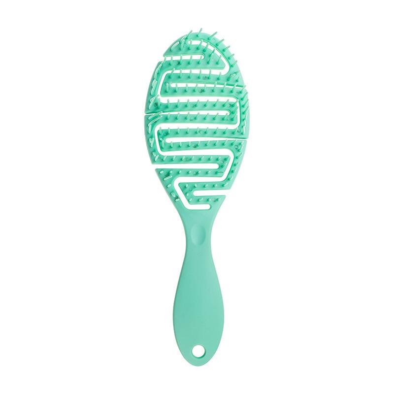Расческа массажная изогнутая Wet Brush с гибкими щетинками для мокрых волос - Доступна в зеленом, розовом, синем, фиолетовом и черном цветах