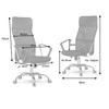 Chaise de bureau ergonomique - Sydney - Gris - Réglable en hauteur - Design contemporain - 1 place