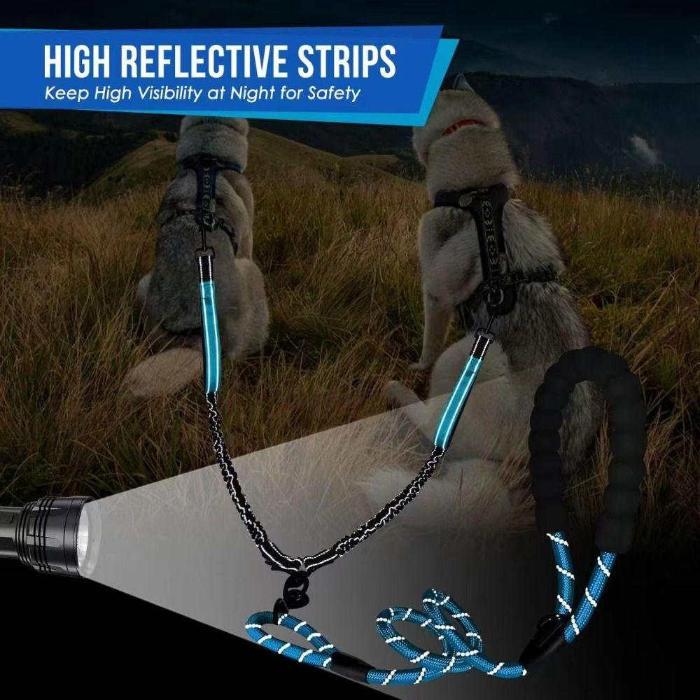 Comfortable Handle Dual Dog Leash 360 Swivel Pet Walking Rope Two Dog Lead Rope Dog Walking
