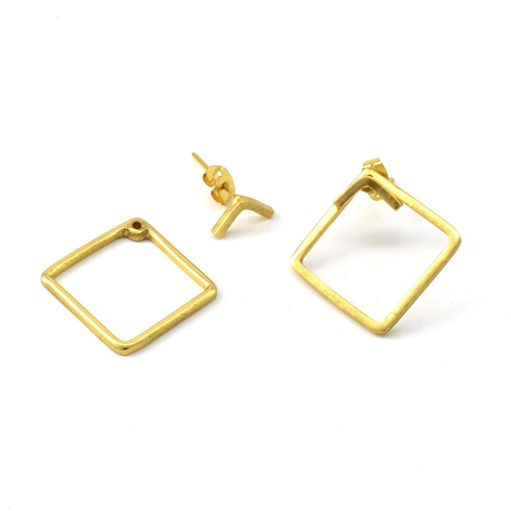 Серьги-жакеты из стерлингового серебра 925 пробы с квадратными ушками, серьги ручной работы спереди и сзади, подарок для нее