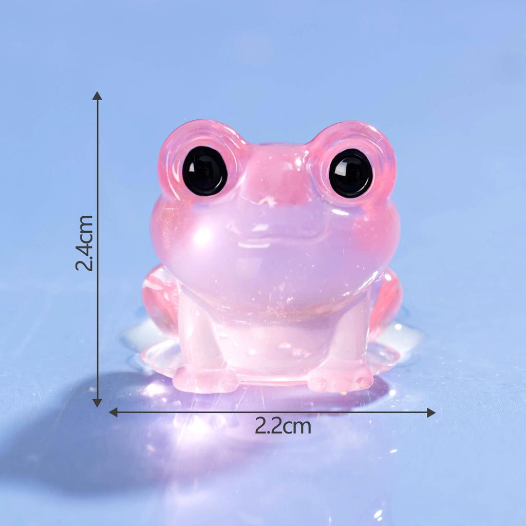Micro Landscape Cute Glow-in-the-dark Frog Doll Decoration Accessories Resin Crafts Car Desktop Decoration