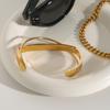 Yori Минималистичный Нержавеющая Сталь Металл Неправильной Формы 18K Золотое PVD Браслет Манжета Отличительные Украшения Оптом 2025