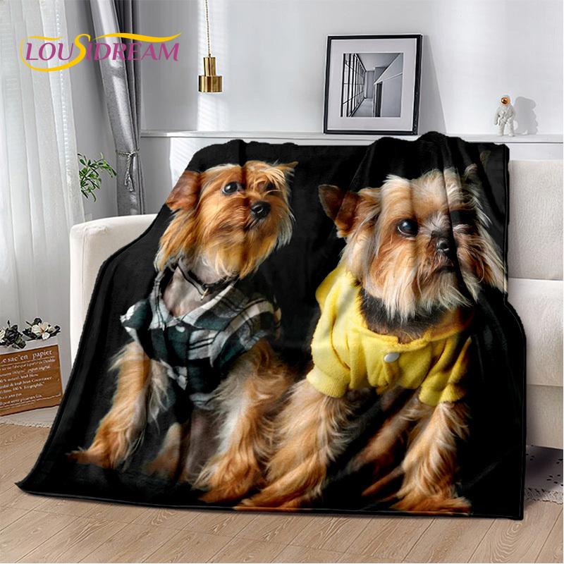 Одеяло с милой собакой, мультяшным хаски, самоее, чихуахуа, коки, померанским шпицем, мягкое одеяло для дома, спальни, чехол для дивана, детское одеяло