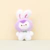 Adorable Cartoon Bunny Plush Keychain Colorful Stuffed Rabbit Bag Charm Gift