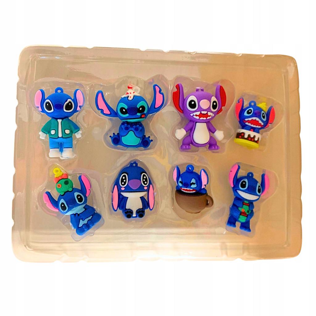 Zestaw 8 Figurek Stitch Lilo I Stich Gumowe Kolekcjonerskie Dla Dzieci