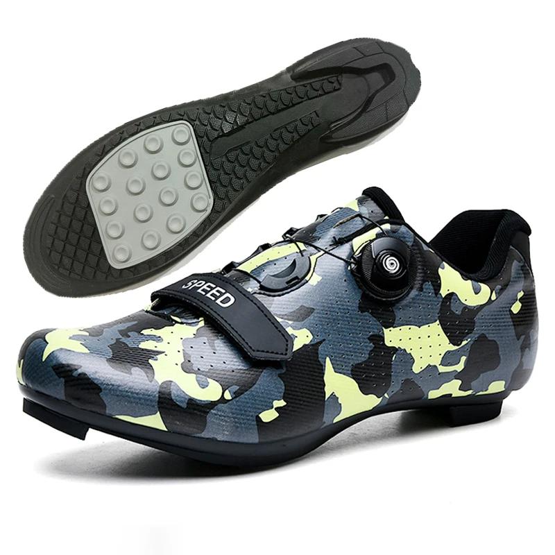 Men Cycling Shoes Outdoor Rubber Flat-Bottomed Lockless Bicycle Sports Women Road Racing Shoes Unisex MTB Cycling Shoes