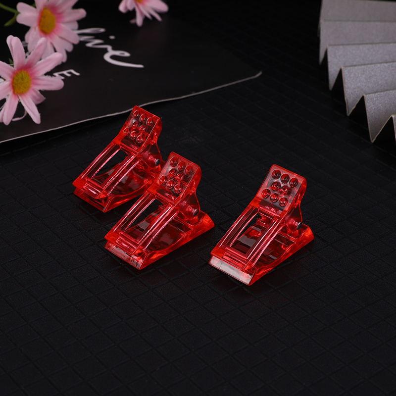 Прозрачный пластиковый зажим для типсов для быстрого наращивания и удлинения УФ-гелем - Инструмент для DIY маникюра