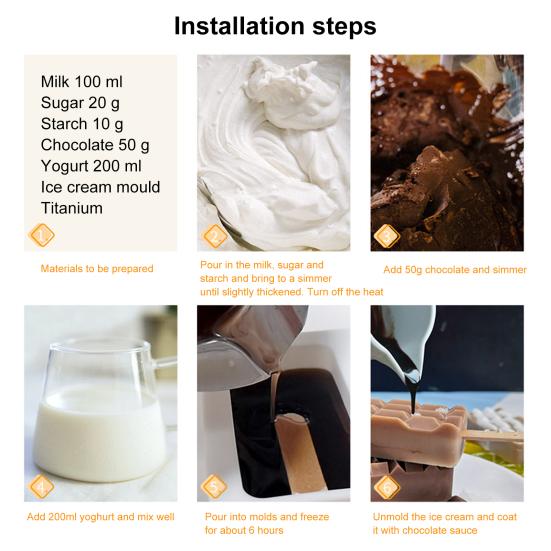 Устойчивая к разрыву форма для мороженого, легкосъемная силиконовая форма «сделай сам», безопасная форма для мороженого для дома