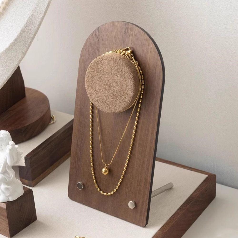 Walnut Wood Jewelry Display Stand Organizer Bracelet Display Rack Hand Jewelry Holder Women
