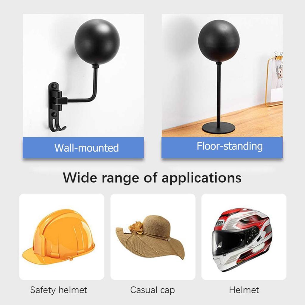 Helmet Hanger 180 Degree Rotating Bicycle Helmet Display Hanger Stand Helmet Accessories Wall Mounted for Motorcycle Bike Coats
