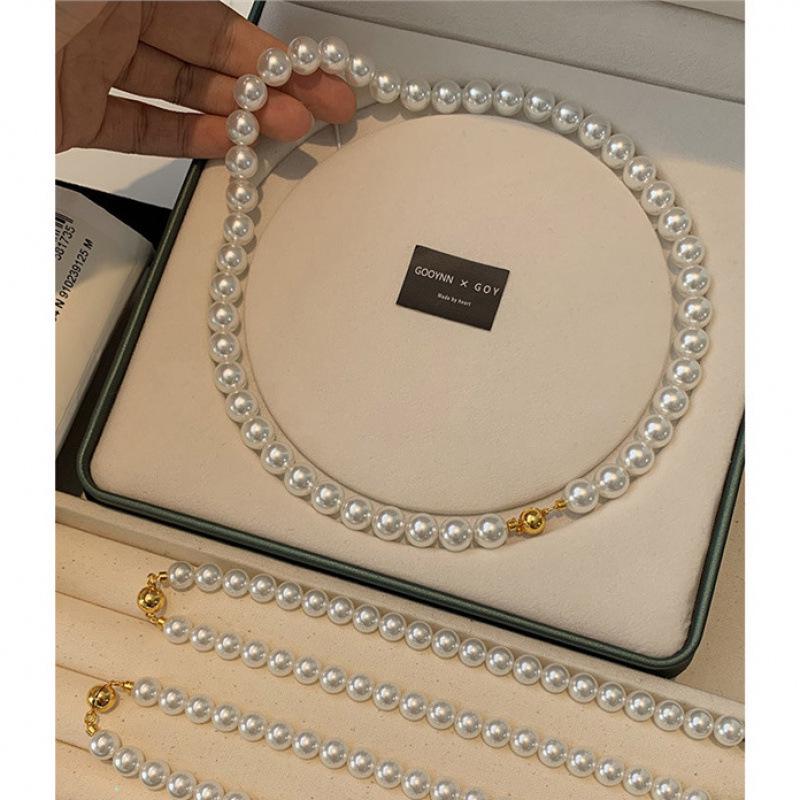 Shi Jia 2025 Женское роскошное многослойное колье-чокер из микро-жемчуга