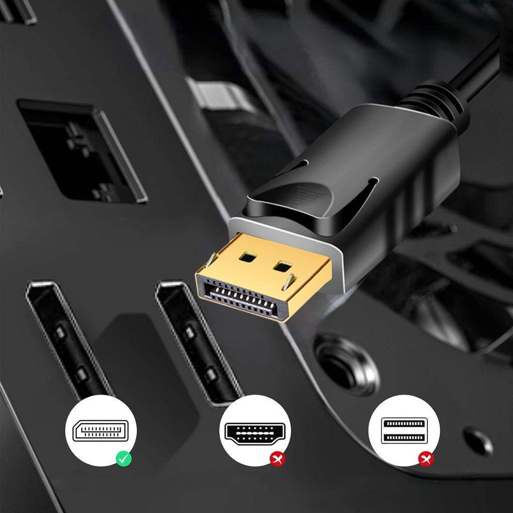 LogiLink DP-DP 4K 60Hz 21.6Gbps UHD DisplayPort Cable 5m for HDR Monitors