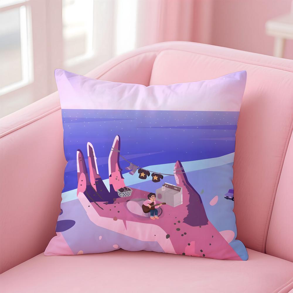 Fashion SSteven Universes Cartoon Cushion Cover Pillow Case Soft Friendly Fabric  Concealed Zipper