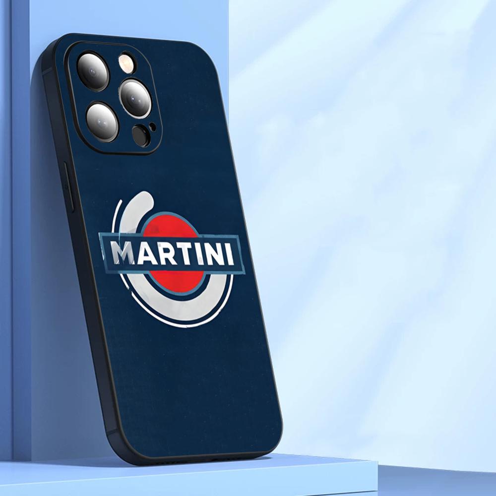 Чехол для телефона Racing M-Martini Логотип Черный Мягкий Для Iphone 16 15 14 13 11 12 Pro Max Xr X Xs 8 7 Plus