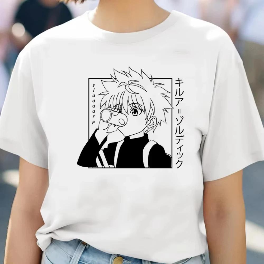 Anime Hunter X Hunter Printed T-shirt Men's Clothing and Women's T-shirt Boy Girl T-shirt 2026 Summer New Y2K Tops