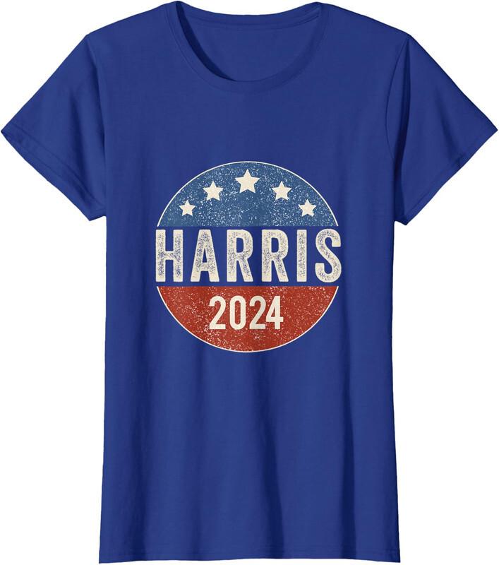 Kamala Harris 2024 For President Campaign US Flag Fan Ladies' Crewneck T-Shirt