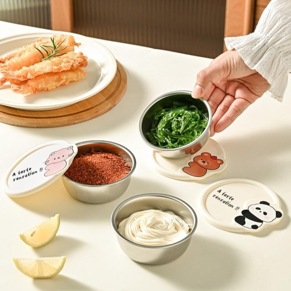 304 Stainless Steel Sauce Cup Easy Clean Dipping Dish New Storage Containers Food Storage