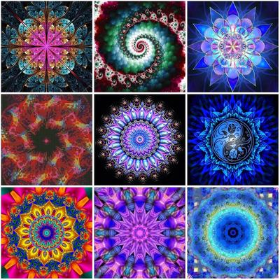 Полный круглый пейзаж из смолы, алмазная живопись, цветок Мандала, сделай сам, алмазная вышивка, картина из страз, подарок ручной работы