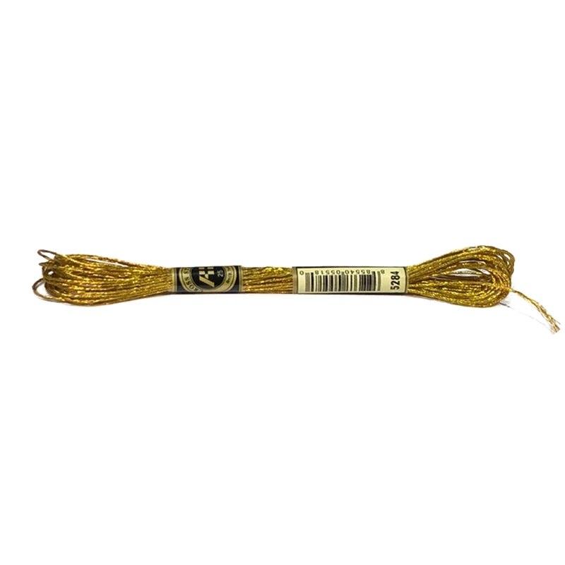 Красочная металлическая нить ручной работы для вышивки крестиком, золотая шелковая нить для вышивания, 8 метров, 12 нитей