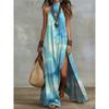 Paisley Print Halter Long Dress, Casual Fashion Maxi Dress for Women, European American Style Summer Beach Long Sundress