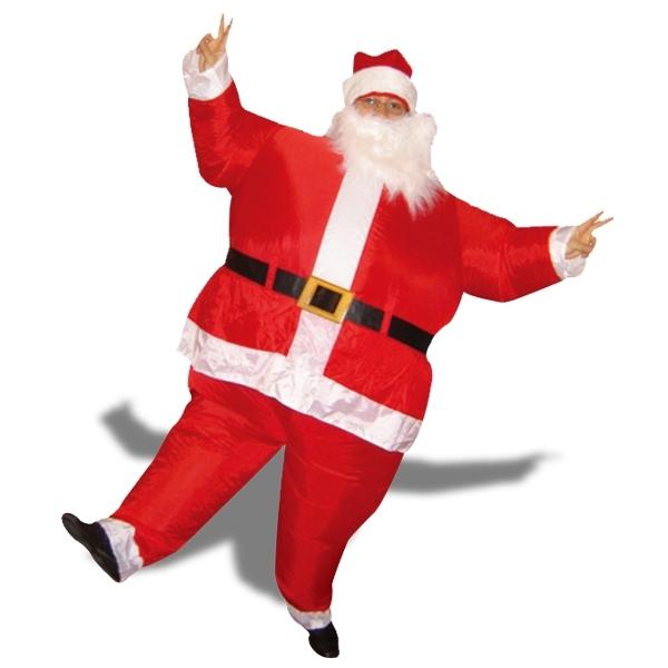 Inflatable Santa Costume Costume with Red Hat